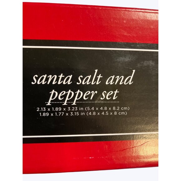 Santa Salt Pepper Set Ceramic Holiday Table Decor Vintage Style By Kmart - Picture 6 of 12
